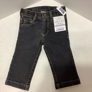 NWT Boy's Baby Rugged Butts Rocker Black Wash Denim Jeans Size 6-12 Months